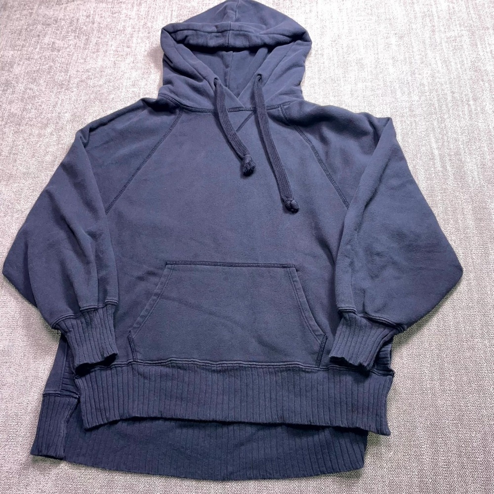American Eagle Outfitters Oversized Hoodie Womens Medium Navy Blue Fleece Lined